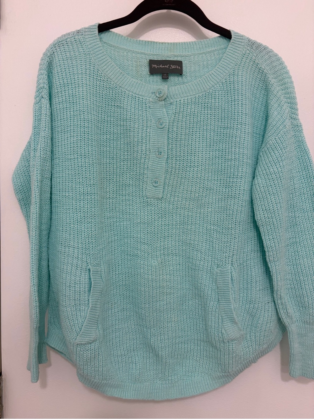 Michael Stars 100% Cotton Mint Crew Knit Sweater woman’s M